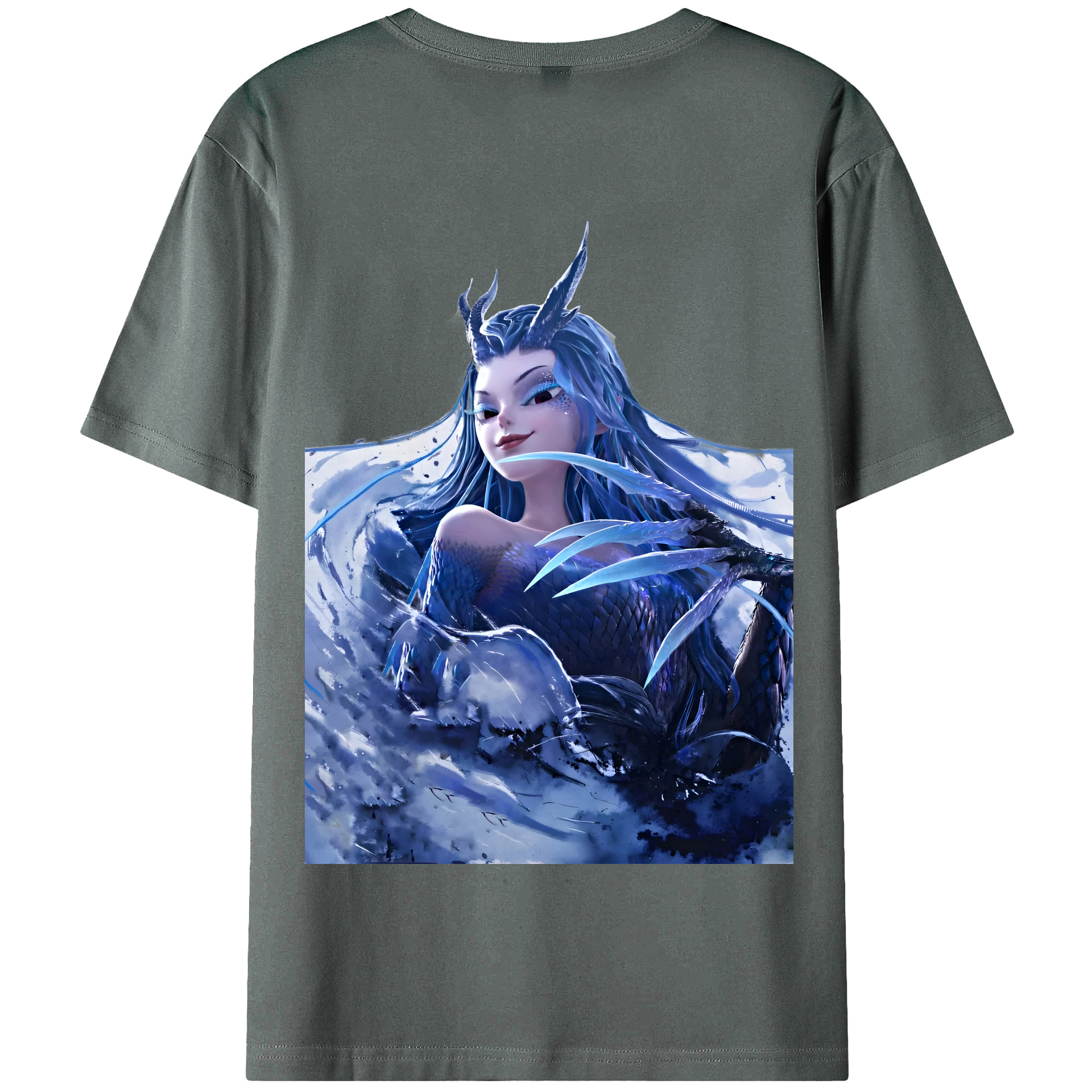 （画像用） Ne Zha 2 ナタ 魔童の大暴れ 綿100％半袖Tシャツ（背面プリント）